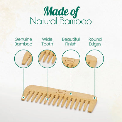 2MG All-Natural Bamboo Hair Comb