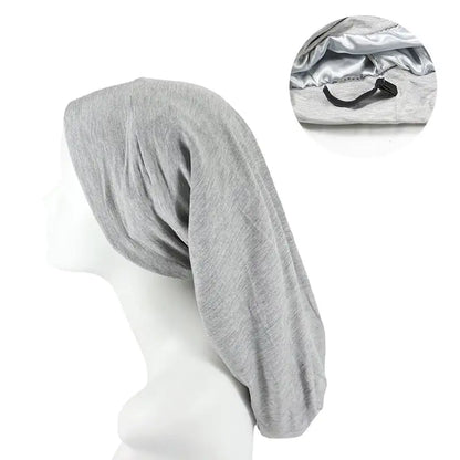 Women's Satin Satin Lined Adjustable Long Nightcap